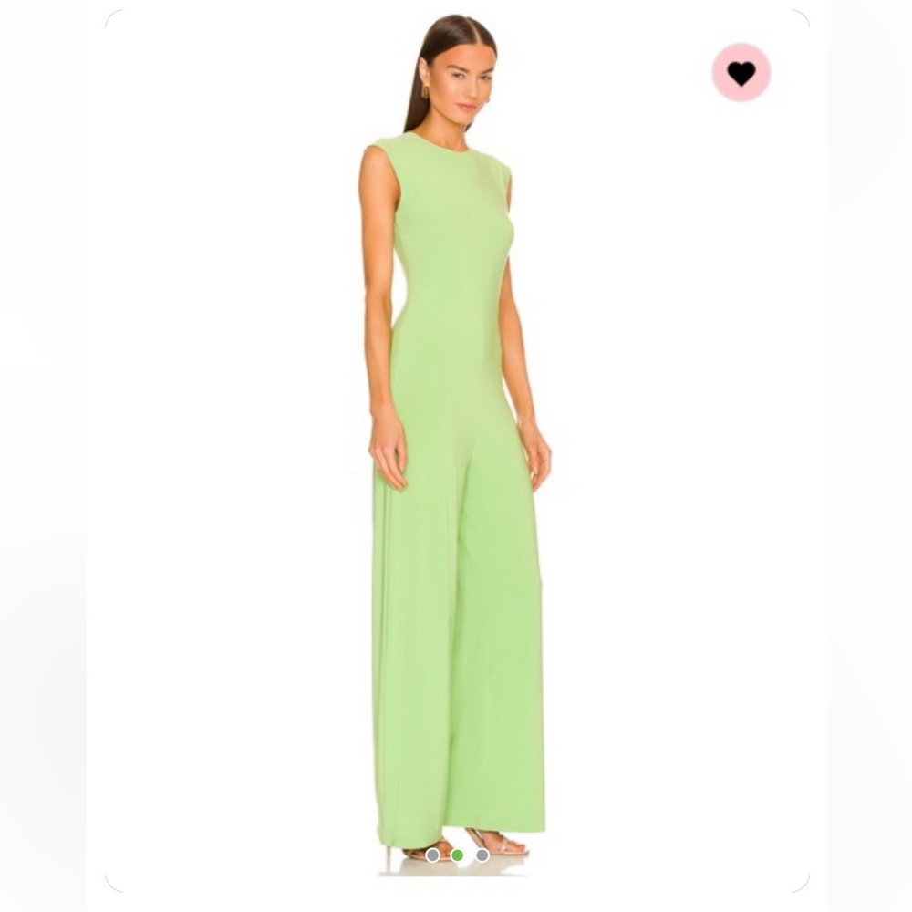 Sleeveless jumpsuit in Gemini green - Norma Kamali size S